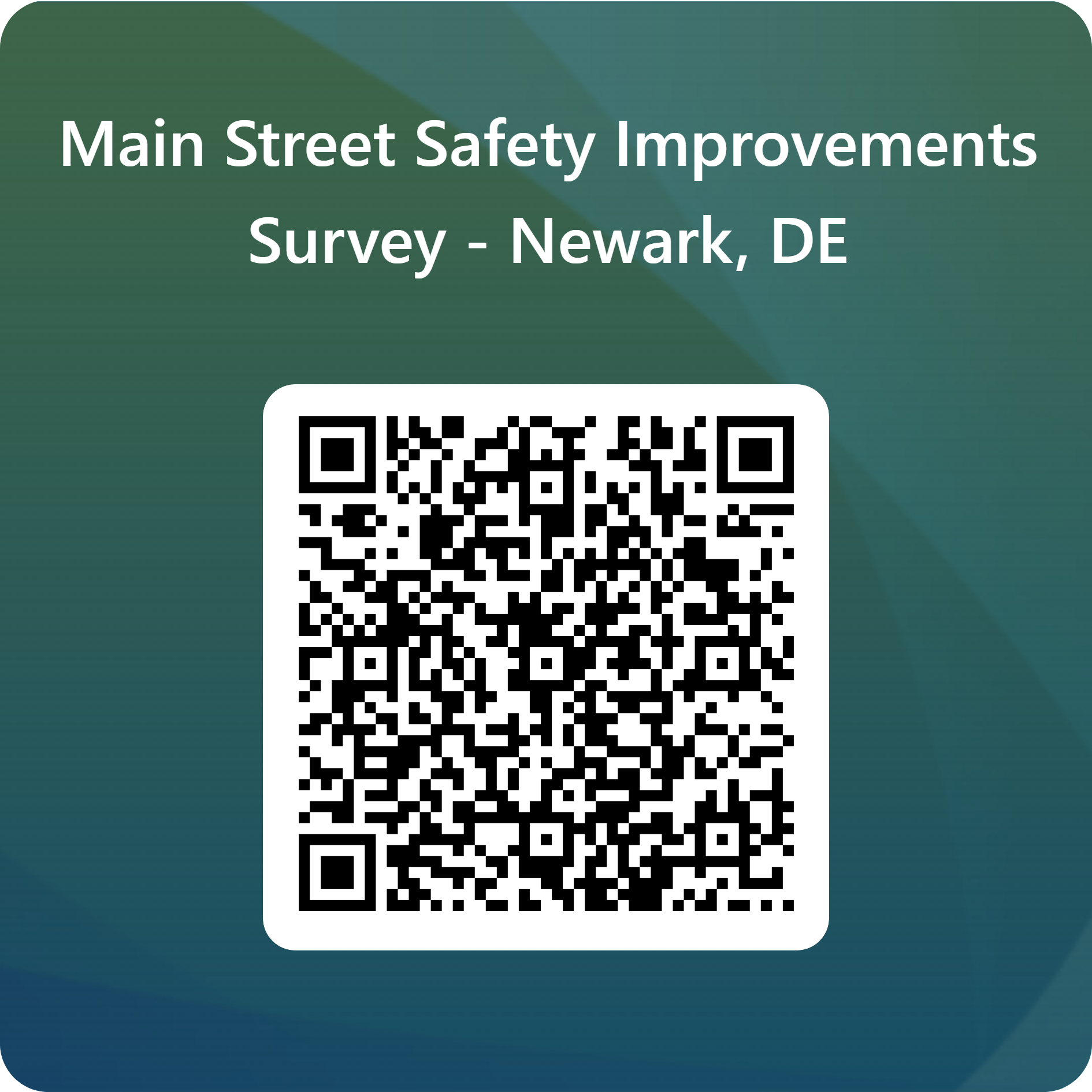QRCode for Main Street Safety Improvements Survey Newark